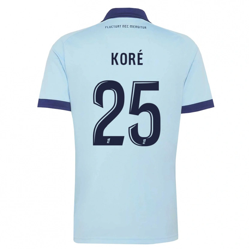 Danxen Niño Camiseta Yoan Koré #25 Azul Aciano Negro 2ª Equipación 2026/27 La Camisa México