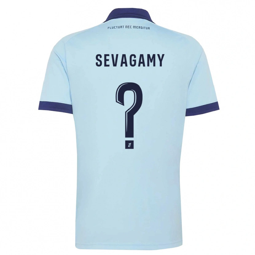 Danxen Niño Camiseta Romann Sevagamy #0 Azul Aciano Negro 2ª Equipación 2026/27 La Camisa México