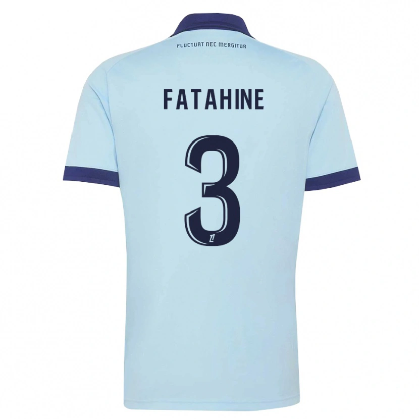Danxen Niño Camiseta Anis Fatahine #3 Azul Aciano Negro 2ª Equipación 2026/27 La Camisa México