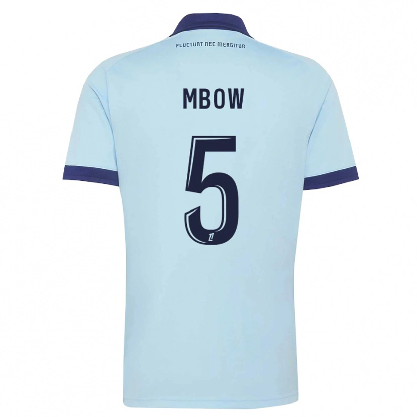 Danxen Niño Camiseta Moustapha Mbow #5 Azul Aciano Negro 2ª Equipación 2026/27 La Camisa México