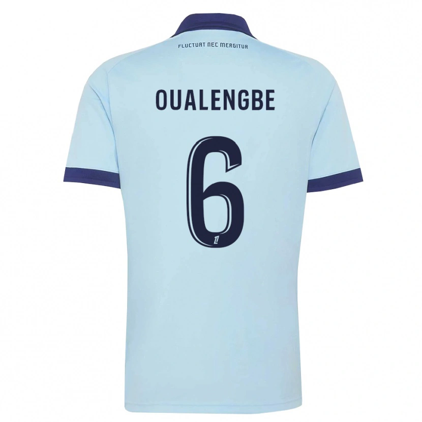 Danxen Niño Camiseta Gabriel Oualengbe #6 Azul Aciano Negro 2ª Equipación 2026/27 La Camisa México