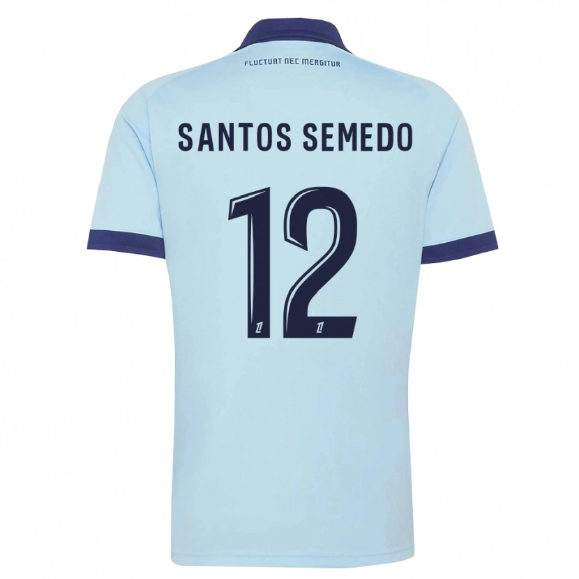 Danxen Niño Camiseta Ilyes Dos Santos Semedo #12 Azul Aciano Negro 2ª Equipación 2026/27 La Camisa México
