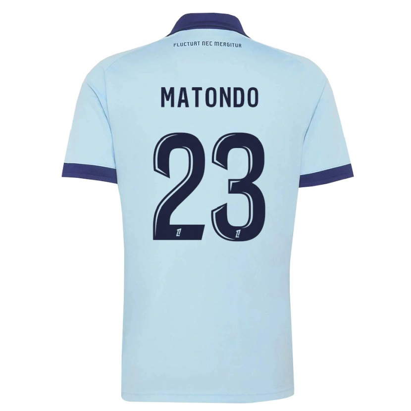Danxen Niño Camiseta Rudy Matondo #23 Azul Aciano Negro 2ª Equipación 2026/27 La Camisa México