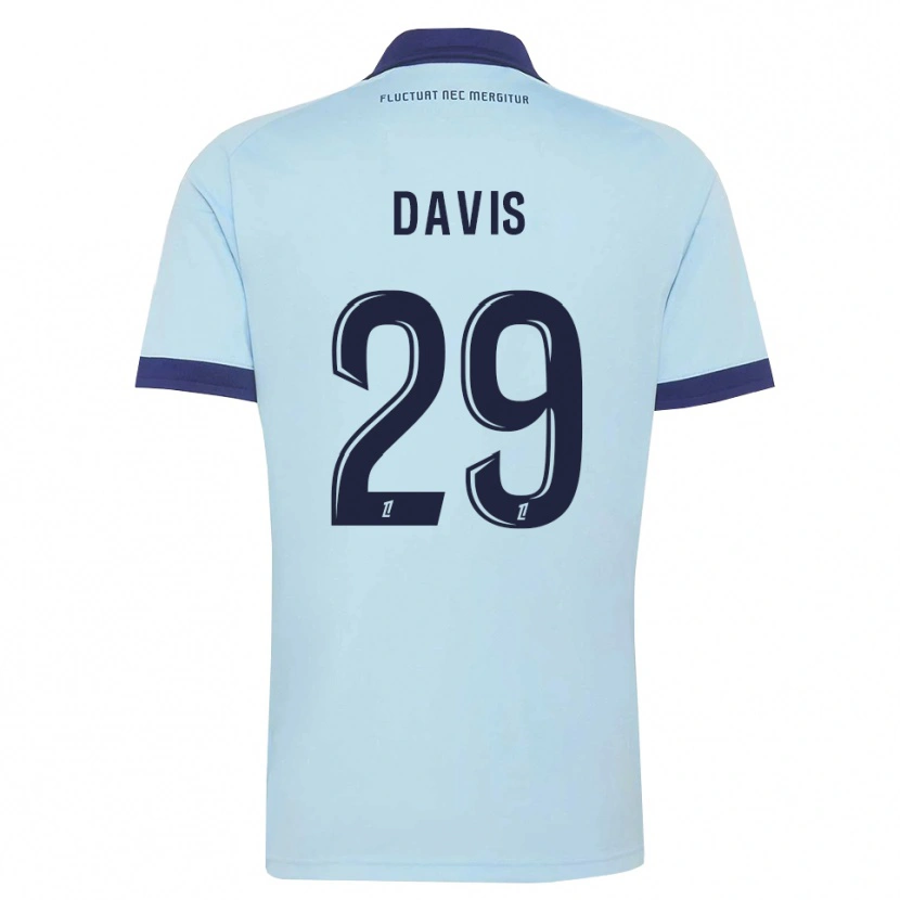 Danxen Niño Camiseta Deja Davis #29 Azul Aciano Negro 2ª Equipación 2026/27 La Camisa México