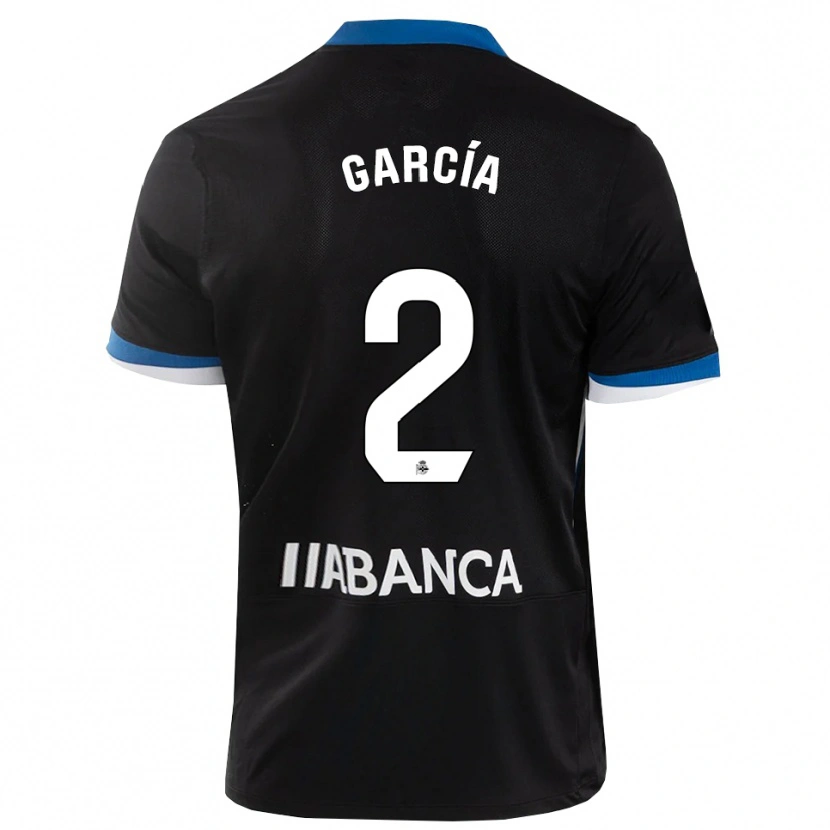 Danxen Niño Camiseta Pablo García #2 Negro Azul Blanco 2ª Equipación 2026/27 La Camisa México