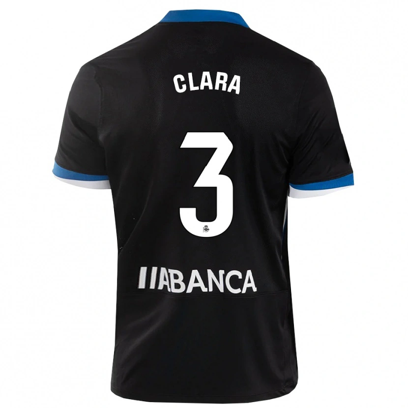 Danxen Niño Camiseta Clara Rodríguez #3 Negro Azul Blanco 2ª Equipación 2026/27 La Camisa México