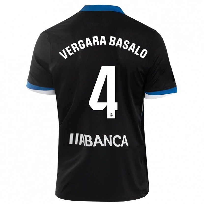 Danxen Niño Camiseta David Vergara #4 Negro Azul Blanco 2ª Equipación 2026/27 La Camisa México