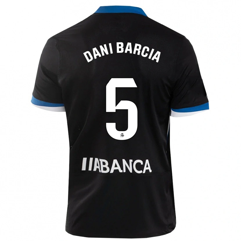 Danxen Niño Camiseta Dani Barcia #5 Negro Azul Blanco 2ª Equipación 2026/27 La Camisa México
