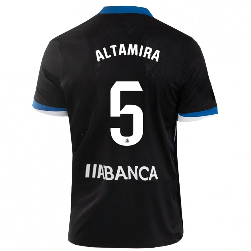Danxen Niño Camiseta Inés Altamira #5 Negro Azul Blanco 2ª Equipación 2026/27 La Camisa México