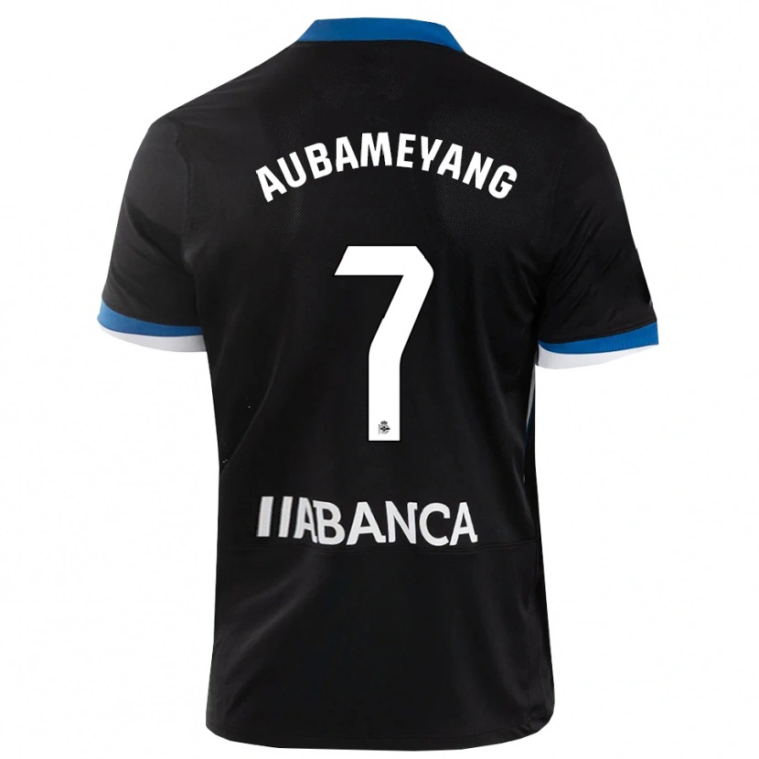 Danxen Niño Camiseta Pierre-Emerick Aubameyang #7 Negro Azul Blanco 2ª Equipación 2026/27 La Camisa México