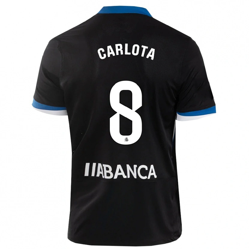 Danxen Niño Camiseta Carlota Sánchez #8 Negro Azul Blanco 2ª Equipación 2026/27 La Camisa México