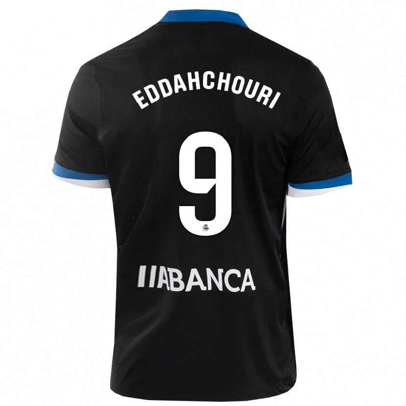 Danxen Niño Camiseta Zakaria Eddahchouri #9 Negro Azul Blanco 2ª Equipación 2026/27 La Camisa México
