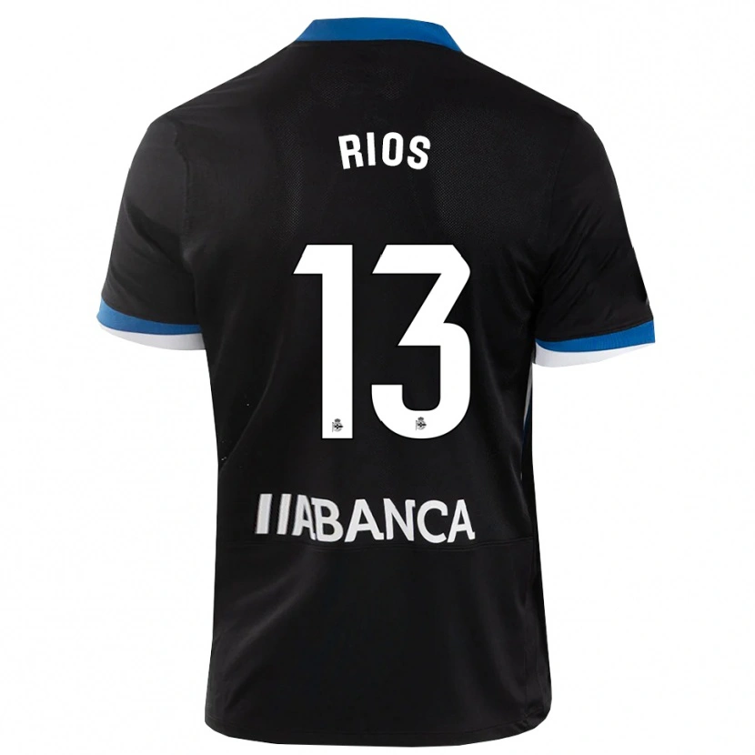 Danxen Niño Camiseta Hugo Rios #13 Negro Azul Blanco 2ª Equipación 2026/27 La Camisa México