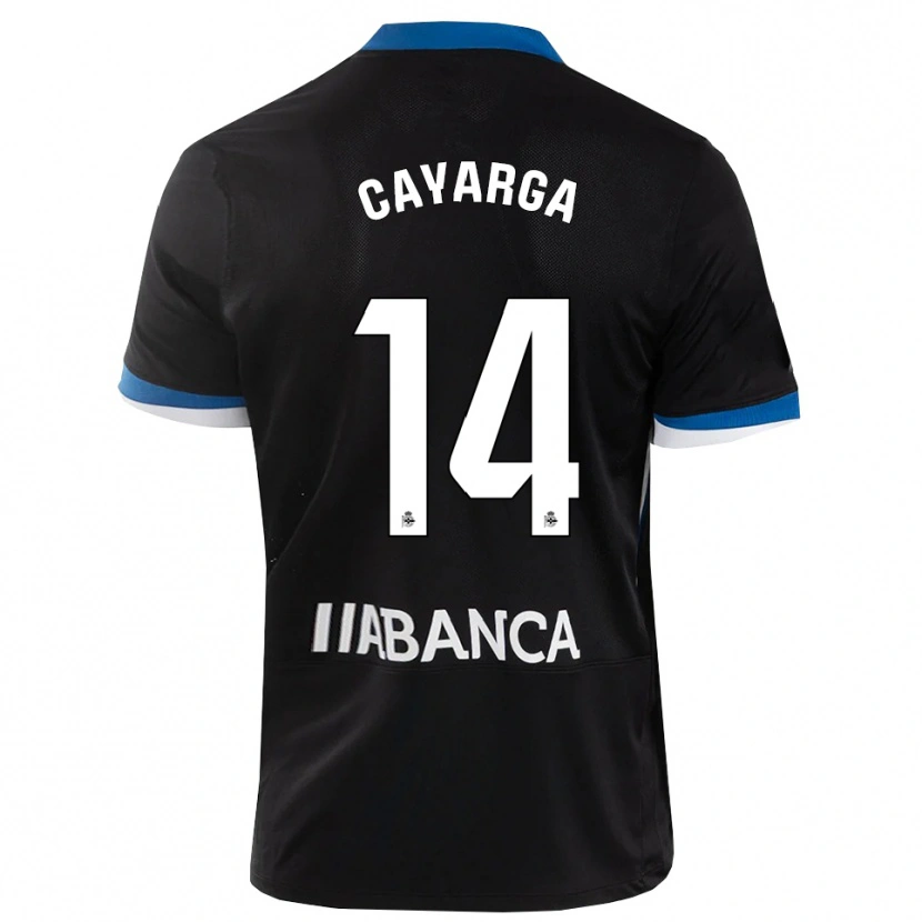 Danxen Niño Camiseta Berto Cayarga #14 Negro Azul Blanco 2ª Equipación 2026/27 La Camisa México
