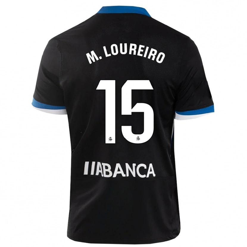 Danxen Niño Camiseta Miguel Loureiro #15 Negro Azul Blanco 2ª Equipación 2026/27 La Camisa México
