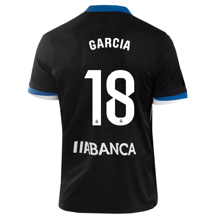 Danxen Niño Camiseta Raquel García #18 Negro Azul Blanco 2ª Equipación 2026/27 La Camisa México