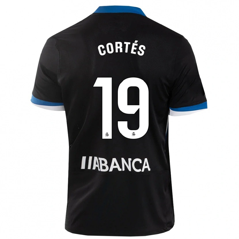 Danxen Niño Camiseta Pablo Cortés #19 Negro Azul Blanco 2ª Equipación 2026/27 La Camisa México
