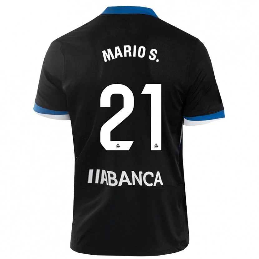 Danxen Niño Camiseta Mario Soriano #21 Negro Azul Blanco 2ª Equipación 2026/27 La Camisa México