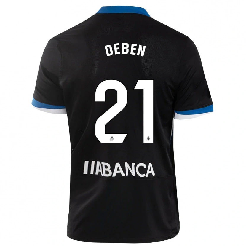 Danxen Niño Camiseta Sara Debén #21 Negro Azul Blanco 2ª Equipación 2026/27 La Camisa México
