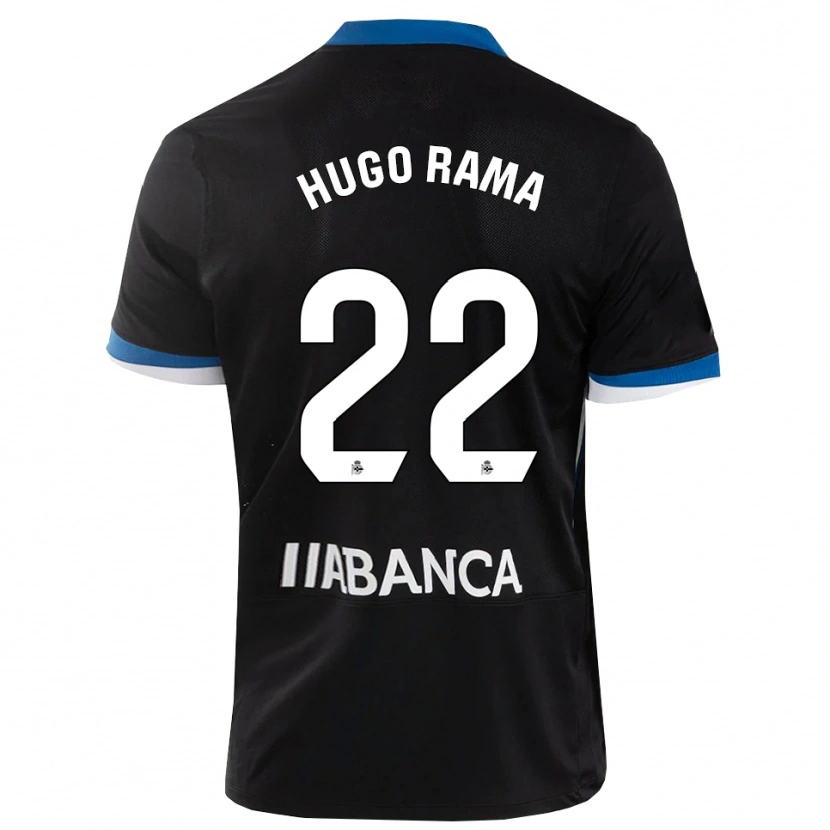 Danxen Niño Camiseta Hugo Rama #22 Negro Azul Blanco 2ª Equipación 2026/27 La Camisa México