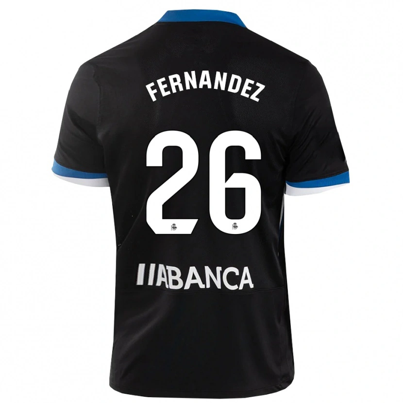 Danxen Niño Camiseta Samu Fernández #26 Negro Azul Blanco 2ª Equipación 2026/27 La Camisa México
