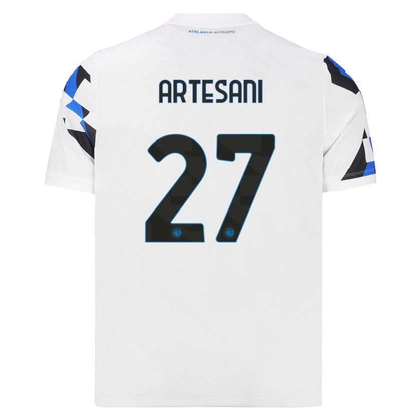 Danxen Niño Camiseta Nicolò Artesani #27 Blanco Rojo Azul 2ª Equipación 2026/27 La Camisa México