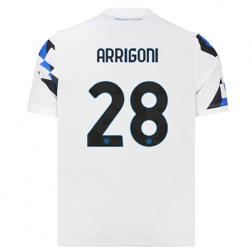 Danxen Niño Camiseta Mattia Arrigoni #28 Blanco Rojo Azul 2ª Equipación 2026/27 La Camisa México