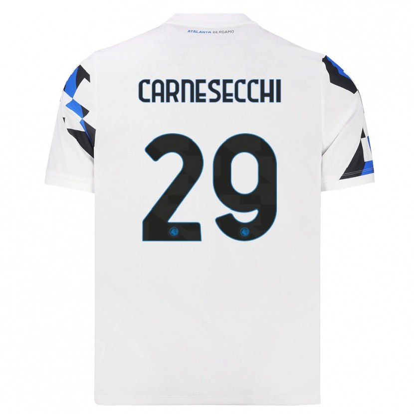 Danxen Niño Camiseta Marco Carnesecchi #29 Blanco Rojo Azul 2ª Equipación 2026/27 La Camisa México