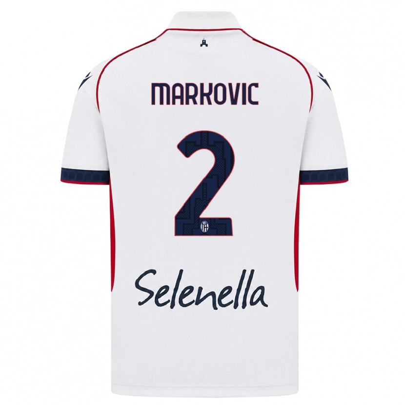 Danxen Niño Camiseta Petar Markovic #2 Blanco Rojo Azul Real 2ª Equipación 2026/27 La Camisa México