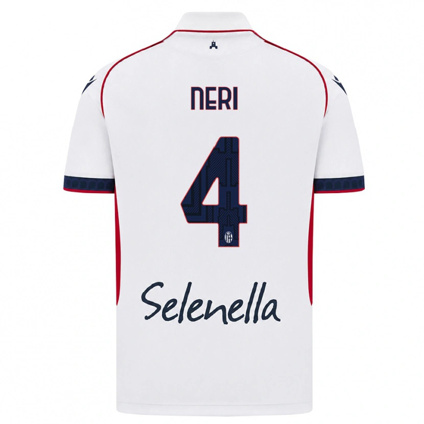 Danxen Niño Camiseta Jacopo Neri #4 Blanco Rojo Azul Real 2ª Equipación 2026/27 La Camisa México