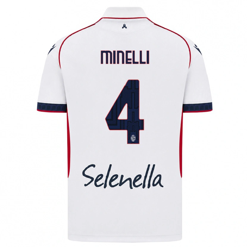 Danxen Niño Camiseta Leo Minelli #4 Blanco Rojo Azul Real 2ª Equipación 2026/27 La Camisa México