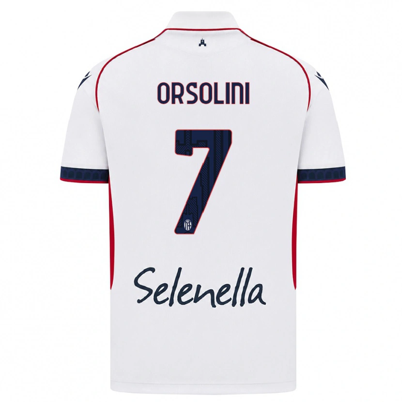 Danxen Niño Camiseta Riccardo Orsolini #7 Blanco Rojo Azul Real 2ª Equipación 2026/27 La Camisa México