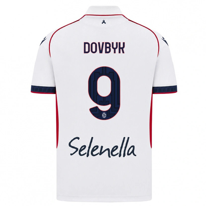 Danxen Niño Camiseta Artem Dovbyk #9 Blanco Rojo Azul Real 2ª Equipación 2026/27 La Camisa México