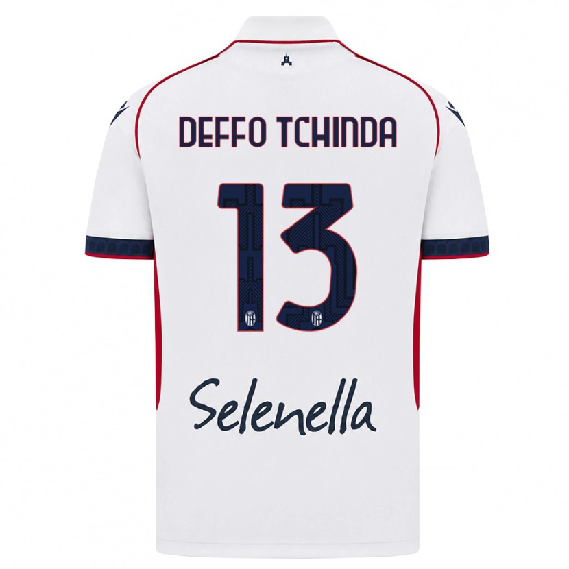 Danxen Niño Camiseta Owen Deffo Tchinda #13 Blanco Rojo Azul Real 2ª Equipación 2026/27 La Camisa México