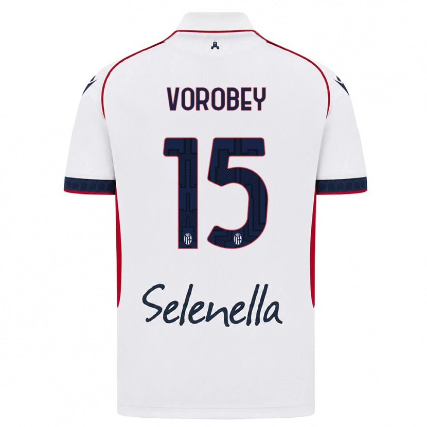 Danxen Niño Camiseta Maksym Vorobey #15 Blanco Rojo Azul Real 2ª Equipación 2026/27 La Camisa México