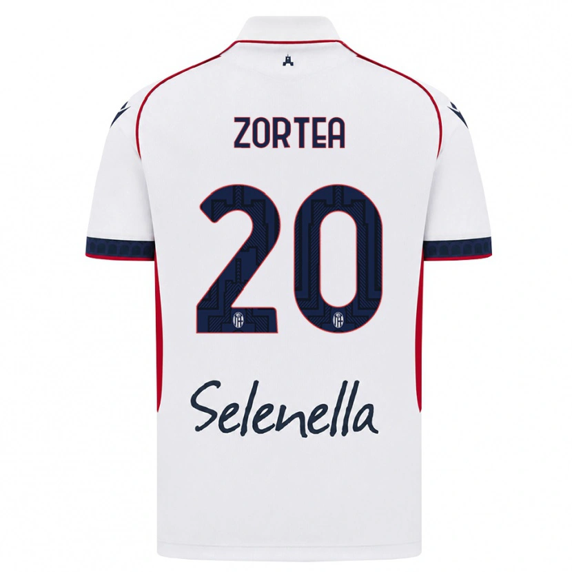 Danxen Niño Camiseta Nadir Zortea #20 Blanco Rojo Azul Real 2ª Equipación 2026/27 La Camisa México
