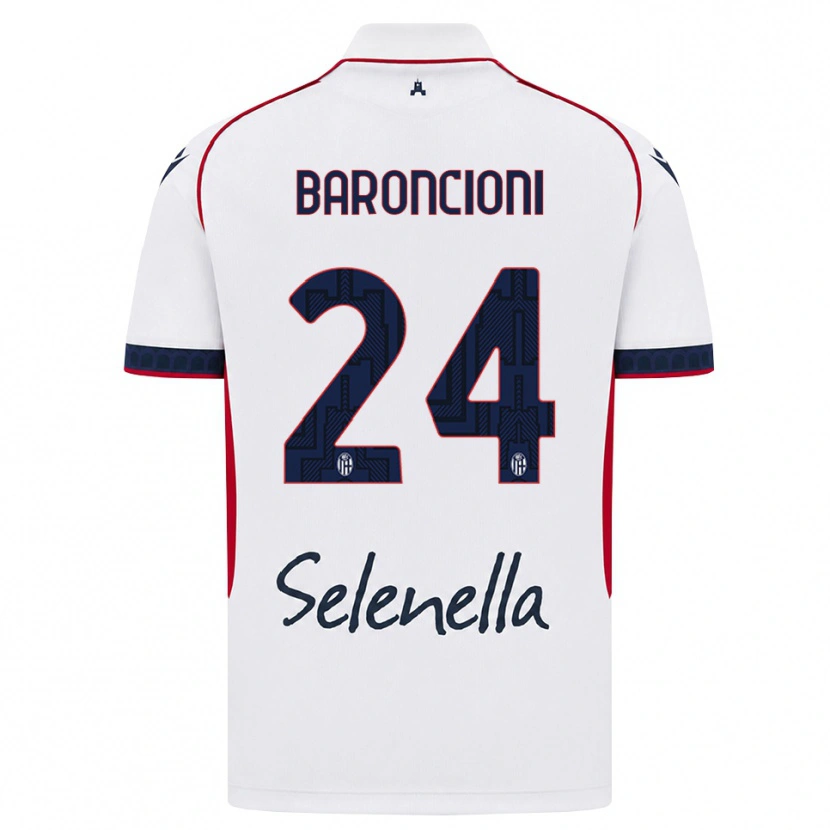 Danxen Niño Camiseta Davide Baroncioni #24 Blanco Rojo Azul Real 2ª Equipación 2026/27 La Camisa México