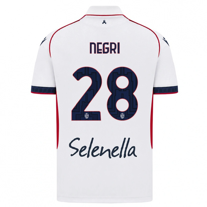 Danxen Niño Camiseta Simone Negri #28 Blanco Rojo Azul Real 2ª Equipación 2026/27 La Camisa México