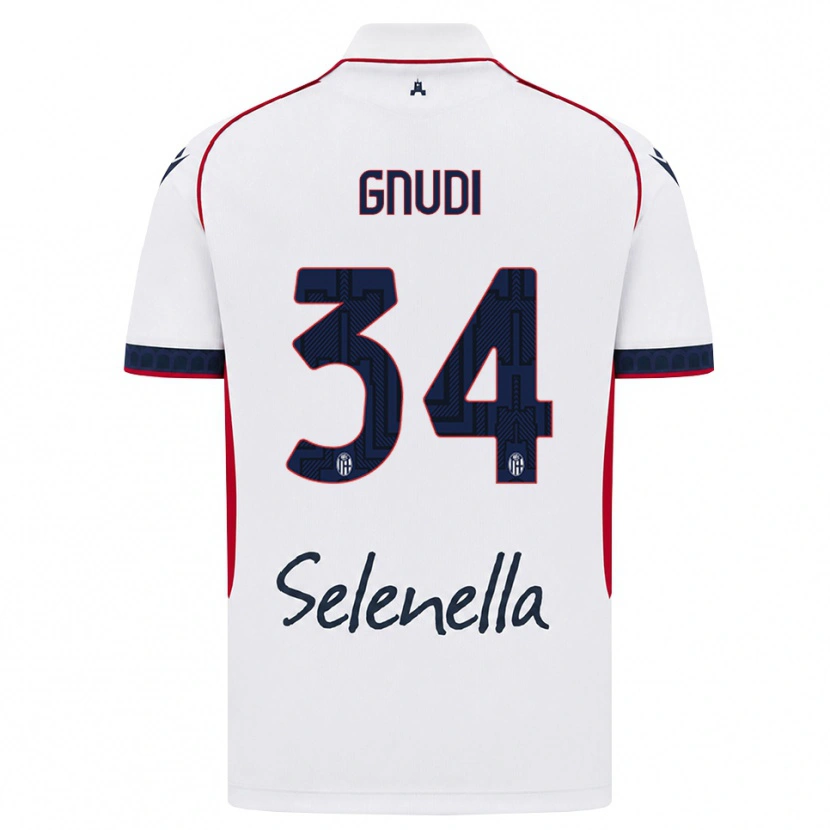 Danxen Niño Camiseta Riccardo Gnudi #34 Blanco Rojo Azul Real 2ª Equipación 2026/27 La Camisa México