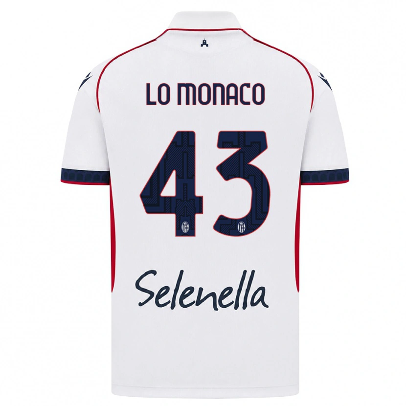 Danxen Niño Camiseta Luca Lo Monaco #43 Blanco Rojo Azul Real 2ª Equipación 2026/27 La Camisa México