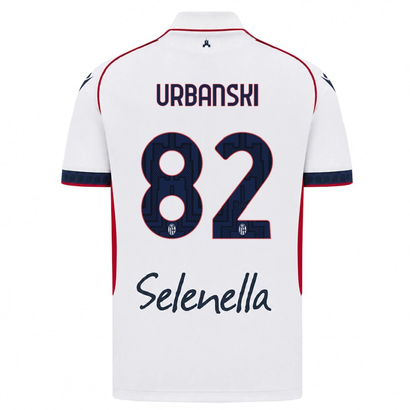Danxen Niño Camiseta Kacper Urbanski #82 Blanco Rojo Azul Real 2ª Equipación 2026/27 La Camisa México
