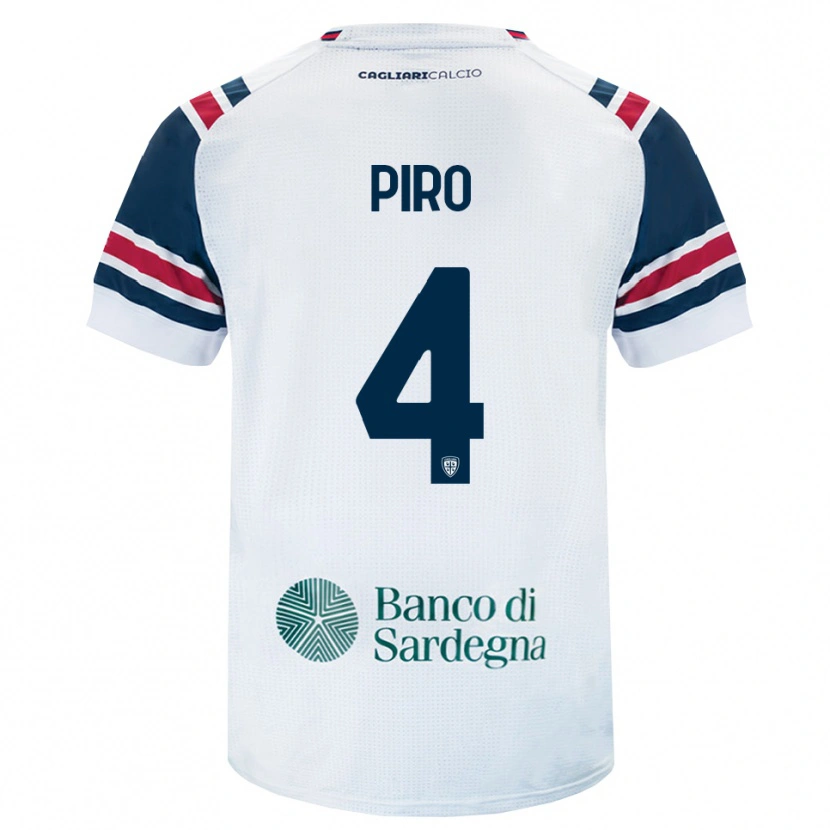 Danxen Niño Camiseta Samuele Piro #4 Blanco Rojo Verde 2ª Equipación 2026/27 La Camisa México