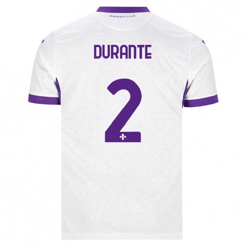 Danxen Niño Camiseta Francesca Durante #2 Blanco Morado 2ª Equipación 2026/27 La Camisa México