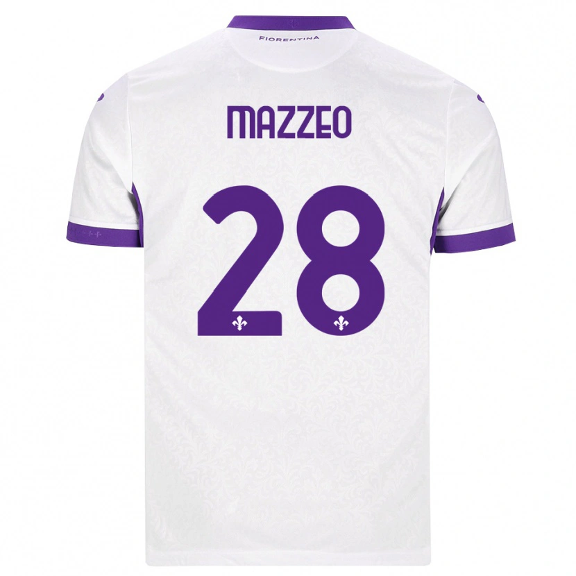 Danxen Niño Camiseta Brando Mazzeo #28 Blanco Morado 2ª Equipación 2026/27 La Camisa México