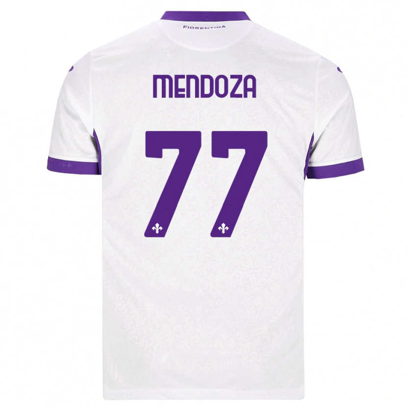 Danxen Niño Camiseta William Mendoza #77 Blanco Morado 2ª Equipación 2026/27 La Camisa México
