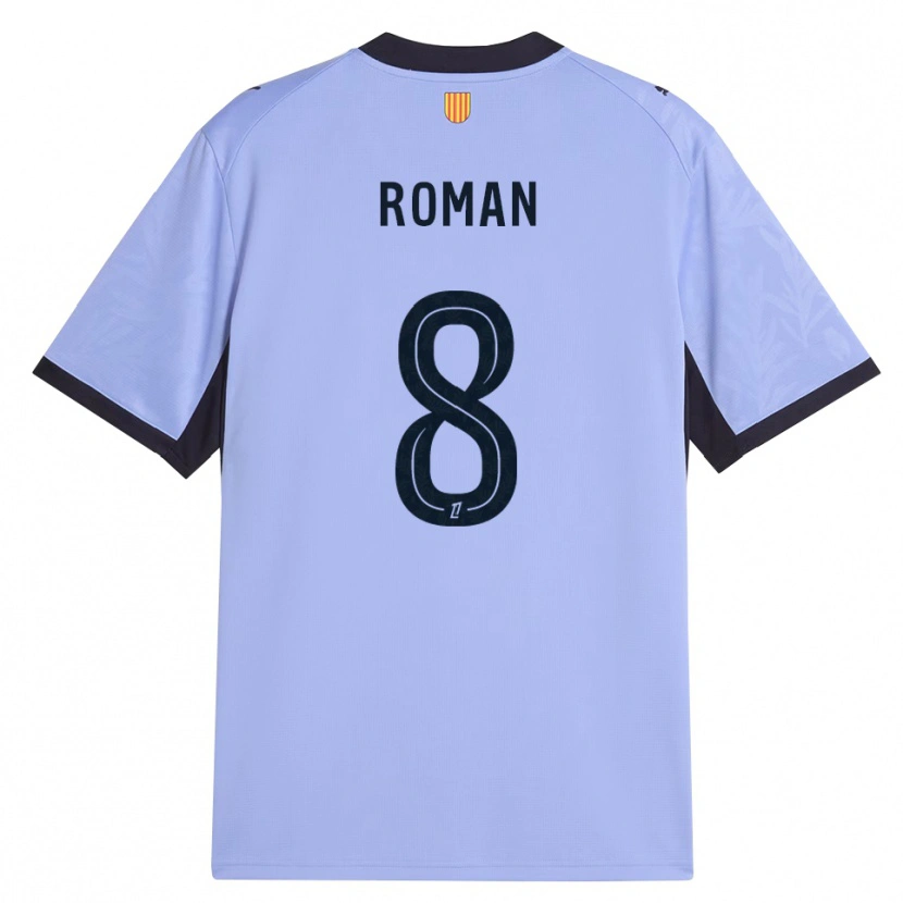 Danxen Niño Camiseta Lucas Roman #8 Lavanda Negro Equipación Tercera 2026/27 La Camisa México