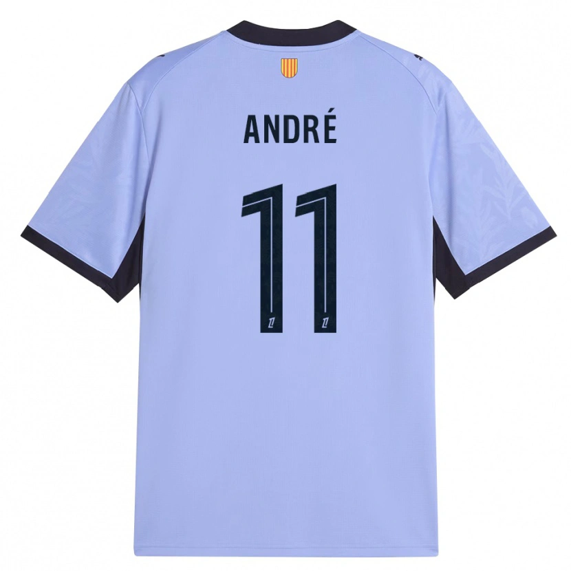 Danxen Niño Camiseta Kalvin André #11 Lavanda Negro Equipación Tercera 2026/27 La Camisa México