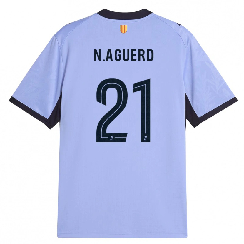 Danxen Niño Camiseta Nayef Aguerd #21 Lavanda Negro Equipación Tercera 2026/27 La Camisa México