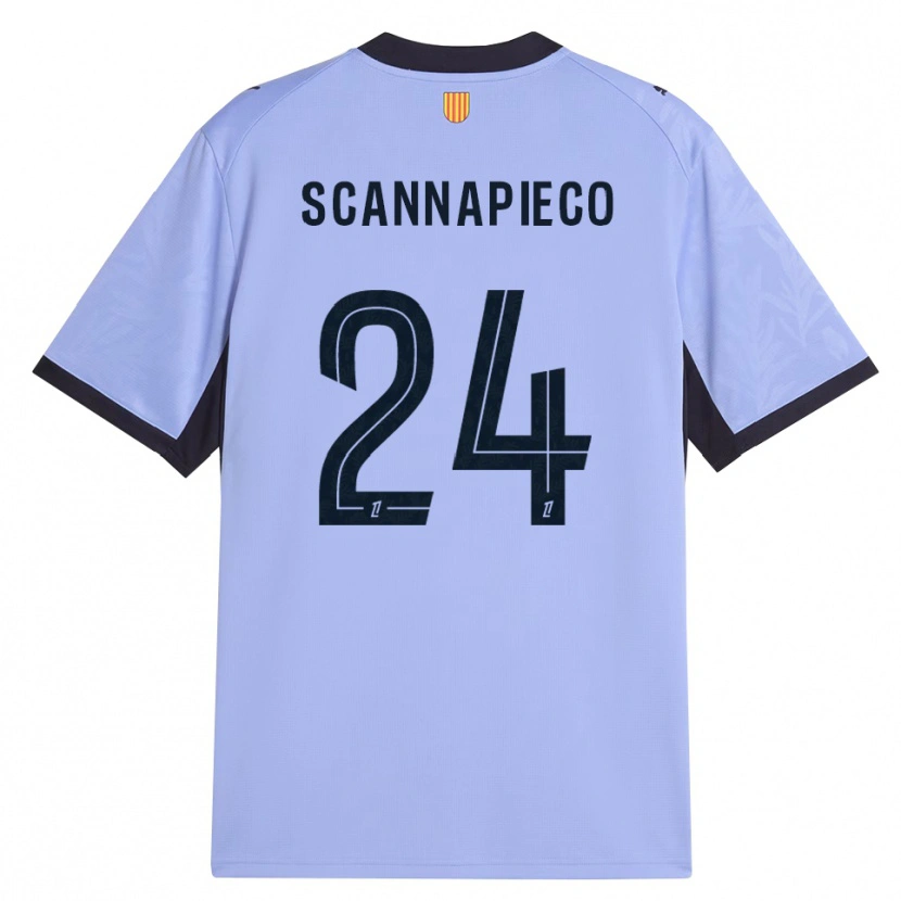 Danxen Niño Camiseta Dona Scannapieco #24 Lavanda Negro Equipación Tercera 2026/27 La Camisa México