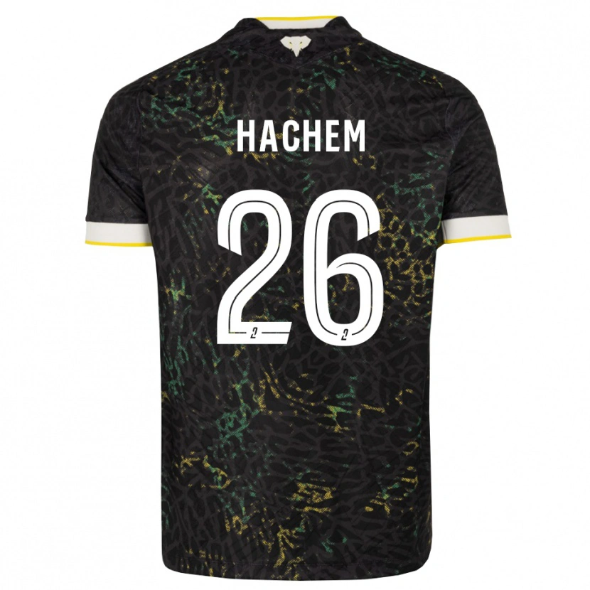 Danxen Niño Camiseta Ryad Hachem #26 Negro Blanco Amarillo 2ª Equipación 2026/27 La Camisa México